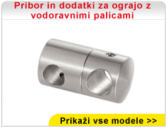 Pribor in dodatki za ograjo z vodoravnimi palicami