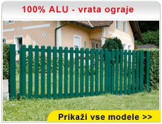 100% ALU - vrata ograje