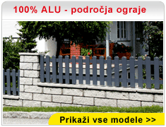 100% ALU - področja ograje 