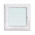 Krilno in prekucno okno iz bele umetne mase - naslon: DIN-prav, širina v mm: 600, višina v mm: 800