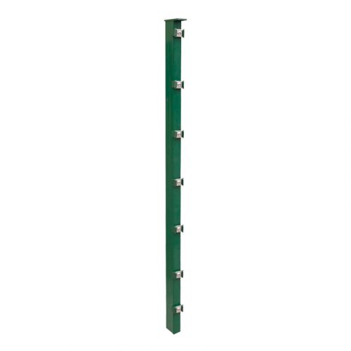 Ograjni steber model P - cinkano ali barvano: barvano zeleno, za višino ograje v cm: 83, dolžina v cm: 130, pritrdilne točke: 5