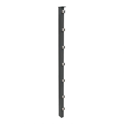 Ograjni steber model P - cinkano ali barvano: barvano antracit, za višino ograje v cm: 103, dolžina v cm: 150, pritrdilne točke: 6