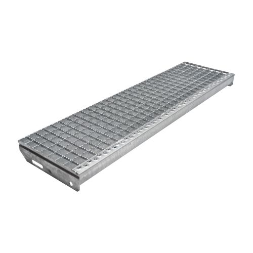Protidrsne stopnice mrežne rešetke 30x30mm, vroče-cinkano - dolžina mm: 1000, širina mm: 270, razdalja med luknjami: 150, teža v kg na kos: 8.1