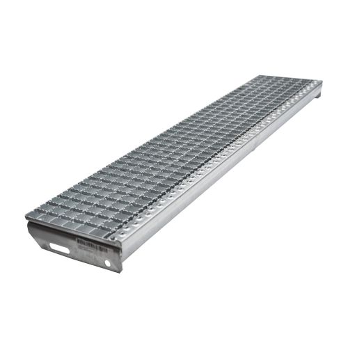 Protidrsne stopnice mrežne rešetke 30x30mm, vroče-cinkano - dolžina mm: 1200, širina mm: 240, razdalja med luknjami: 120, teža v kg na kos: 8.5