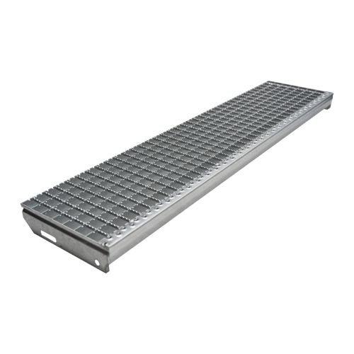 Protidrsne stopnice mrežne rešetke 30x30mm, vroče-cinkano - dolžina mm: 1200, širina mm: 270, razdalja med luknjami: 150, teža v kg na kos: 9.5