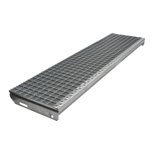 Protidrsne stopnice mrežne rešetke 30x30mm, vroče-cinkano - dolžina mm: 1200, širina mm: 305, razdalja med luknjami: 180, teža v kg na kos: 10.5