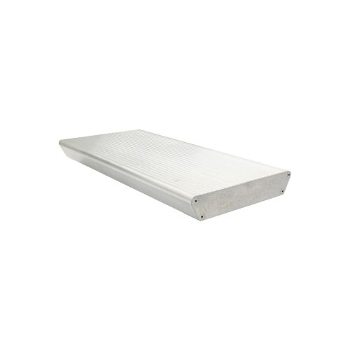 Alu stopnice - protidrsne vključno z 2 pokrovi in vijaki - izvedba: natur, širina: 600 mm, globina: 270 mm