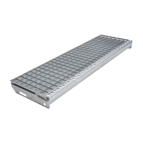 Protidrsne stopnice mrežne rešetke 30x30mm, vroče-cinkano - dolžina mm: 900, širina mm: 270, razdalja med luknjami: 150, teža v kg na kos: 6.2