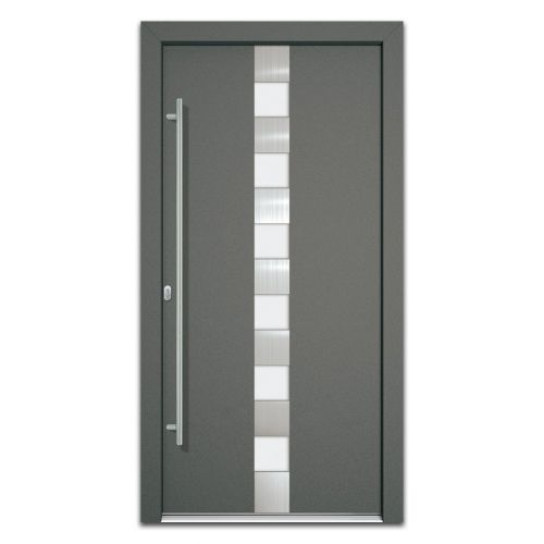 Vhodna vrata Alu Pro - Jupiter - 1100 x 2100 mm (š x v) - Barva: antracit, Odpiranje znotraj: levo po DIN-u