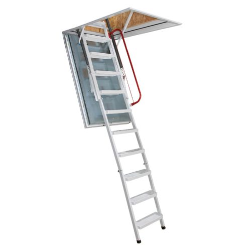 Podstrešne stopnice Mod. Isoplus - ohišje cm: 108 x 68 x 42, višina prostora cm: 260 cm