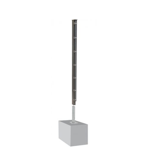 Ograjni steber David A - cinkano ali barvano: barvano antracit, za višino ograje v cm: 103, dolžina v cm: 150, pritrdilne točke: 6