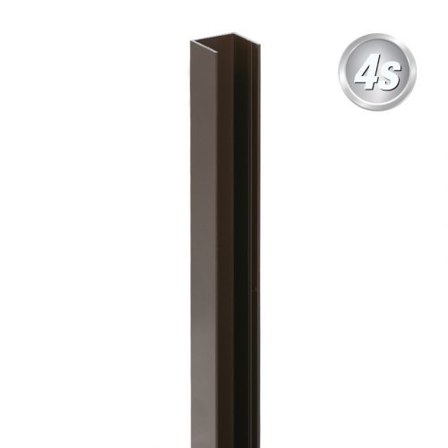 Alu U-profil za 44 mm profili - barva: čokoladno rjava, dolžina: 200 cm