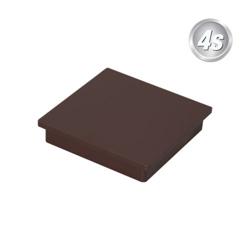 Alu kapica za steber - barva: čokoladno rjava, oblika: ravna