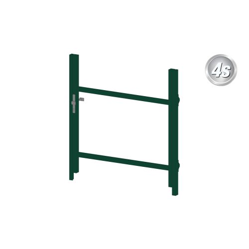 Alu okvir vrat 1-krilna brez polnila (Profil: 63 mm) - višina krila: 940-1500 mm, naslon: levo, barva: zelena