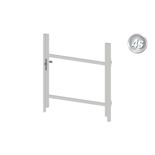 Alu okvir vrat 1-krilna brez polnila (Profil: 63 mm) - višina krila: 940-1500 mm, naslon: levo, barva: siva