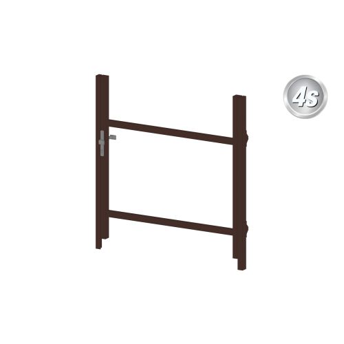 Alu okvir vrat 1-krilna brez polnila (Profil: 63 mm) - višina krila: 940-1500 mm, naslon: levo, barva: čokoladno rjava