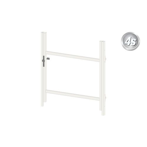 Alu okvir vrat 1-krilna brez polnila (Profil: 63 mm) - višina krila: 900-1500 mm, naslon: levo, barva: bela