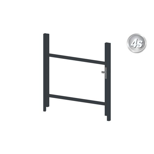 Alu okvir vrat 1-krilna brez polnila (Profil: 63 mm) - višina krila: 900-1500 mm, naslon: desno, barva: antracit