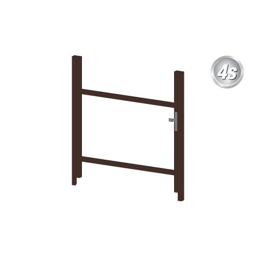 Alu okvir vrat 1-krilna brez polnila (Profil: 63 mm) - višina krila: 940-1500 mm, naslon: desno, barva: čokoladno rjava