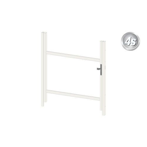 Alu okvir vrat 1-krilna brez polnila (profil: 85 mm) - višina krila: 940-1500 mm, naslon: desno, barva: bela