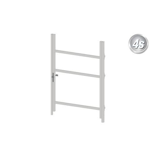 Alu okvir vrat 1-krilna brez polnila (Profil: 63 mm) - višina krila: 1400-2000 mm, naslon: levo, barva: siva