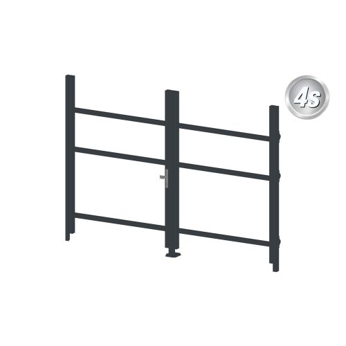 Okvir za vrata iz aluminija-brez polnila - 2-krilna (profil: 63 mm) - višina krila: 1440-2000 mm, naslon: desno, barva: antracit