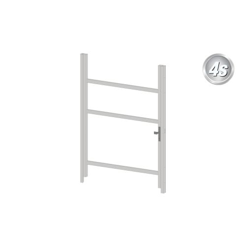 Alu okvir vrat 1-krilna brez polnila (Profil: 63 mm) - višina krila: 1400-2000 mm, naslon: desno, barva: siva