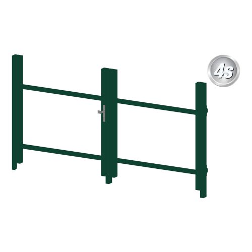 Okvir za vrata iz aluminija-brez polnila - 2-krilna (profil: 63 mm) - višina krila: 940-1500 mm, naslon: desno, barva: zelena