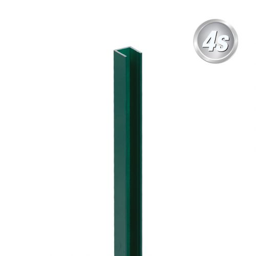 Alu U-profil - barva: zelena, dolžina: 200 cm