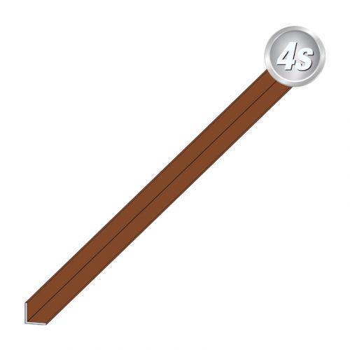 Alu L-kotni - barva: rjava, dolžina: 300 cm
