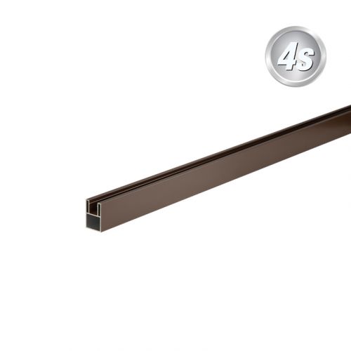 Alu nosilni profil 60 x 40 mm - barva: čokoladno rjava, dolžina: 200 cm