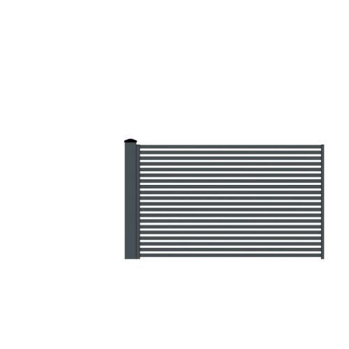 Aluzaun Cardiff Pro Ograjni set - Višina: 98 cm, Širina: 200 cm, Barva: antracit