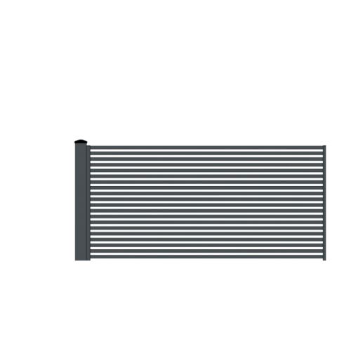 Aluzaun Cardiff Pro Ograjni set - Višina: 98 cm, Širina: 250 cm, Barva: antracit