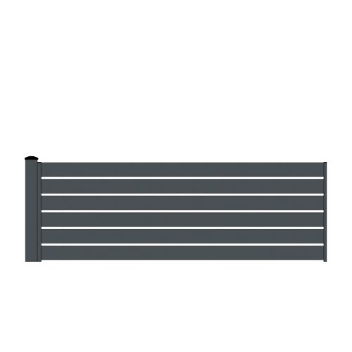 Aluzaun Dublin 120 Set ograje - višina: 84 cm, širina: 300 cm, barva: antracit