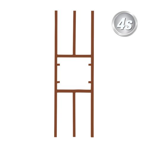 Alu okrasni elementi kvadrat - barva: rjava