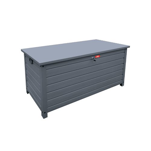 Aluminijasta vrtna zaboj za shranjevanje 424 l – 1350 × 590 × 750 mm, antracit