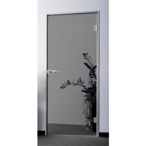 Steklena vrata ESG 8 mm - Izvedba: siva, vratno krilo: 821 x 2013 mm (Š x V), svetli gradbeni odprtini: 850 x 2035 mm (Š x V)
