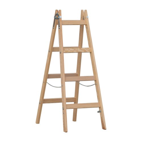 Lesena A-lestev model HZ - število prečk: 2 x 4, dolžina lesve pribl. (m): 1,36 m