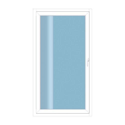 Plastična terasa vrata 1-krilna s povešanje / nagibom - Dimenzije (Š x V): 1000 x 2000 mm, Barva zunaj / znotraj: bela / bela, Pritrditev: DIN-levo