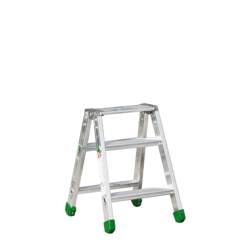 Aluminijasta A-lestev s stopnicami Light Star - Število stopnic: 3, teža v kg: 4,2, B (cm): 57, C (cm): 55, D (cm): 15,5, E (cm): 41, F (cm): 257, H (cm): 62