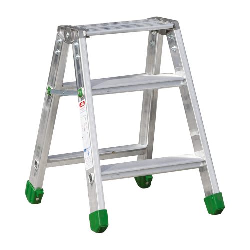 Aluminijasta A-lestev s stopnicami Light Star - Število stopnic: 3, teža v kg: 4,2, B (cm): 57, C (cm): 55, D (cm): 15,5, E (cm): 41, F (cm): 257, H (cm): 62
