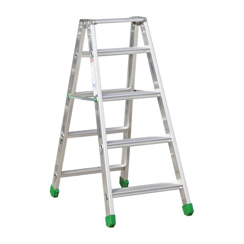 Aluminijasta A-lestev s stopnicami Light Star - Število stopnic: 5, teža v kg: 6,6, B (cm): 103, C (cm): 90, D (cm): 15,5, E (cm): 47, F (cm): 303, H (cm): 112