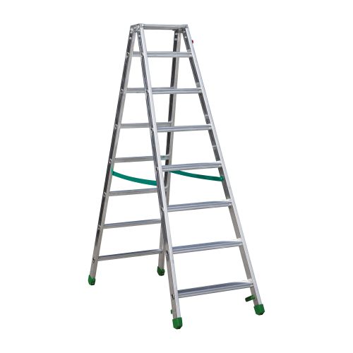 Aluminijasta A-lestev s stopnicami Light Star - Število stopnic: 8, teža v kg: 10,4, B (cm): 176, C (cm): 144, D (cm): 15,5, E (cm): 56, F (cm): 276, H (cm): 190