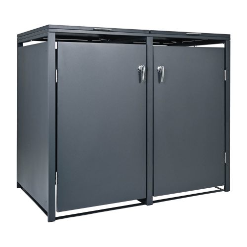 Boksi za posode za smeti / Hiške za orodje - barva: anthrazit, dolžina: 2350 mm, širina: 1000 mm, višina: 1300 mm 