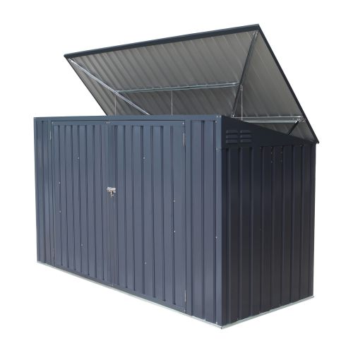 Boksi za posode za smeti / Hiške za orodje - barva: anthrazit, dolžina: 2350 mm, širina: 1000 mm, višina: 1300 mm 