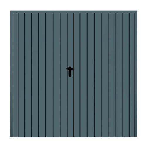 Jeklena nihajna vrata 2-krilna z izolacijo - mere: 2000 x 2000 mm (Š x V), barva: antracit RAL 7016, smer odpiranja: DIN levo