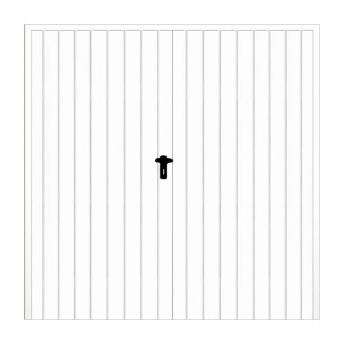 Jeklena nihajna vrata 2-krilna z izolacijo - mere: 2000 x 2000 mm (Š x V), barva: bela RAL 9016, smer odpiranja: DIN levo
