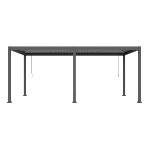 Pergola Dallas iz jekla in aluminija - barva: antracit, dolžina: 6000 mm, širina: 3000 mm, višina: 2500 mm