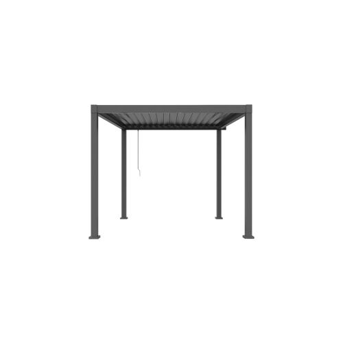 Pergola Dallas iz jekla in aluminija - barva: črna, dolžina: 3000 mm, širina: 3000 mm, višina: 2500 mm