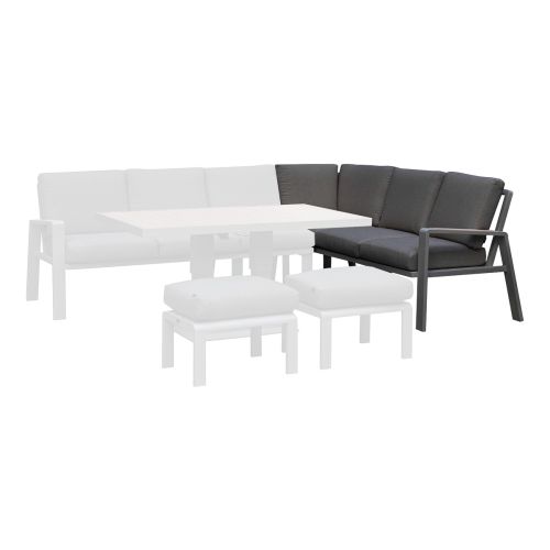 3-sed desna vrtna zofa Malaga – širina: 2180 mm, globina: 830 mm, višina: 880 mm